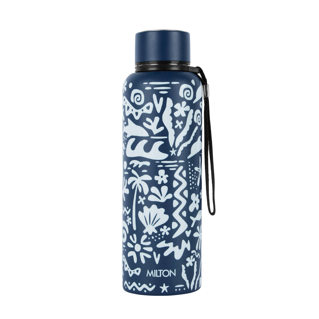 Dark Blue Surfing 3D UV Printed Aura Thermosteel Bottle (Milton)