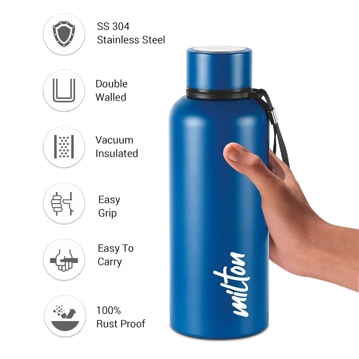 Dark Blue Surfing 3D UV Printed Aura Thermosteel Bottle (Milton)