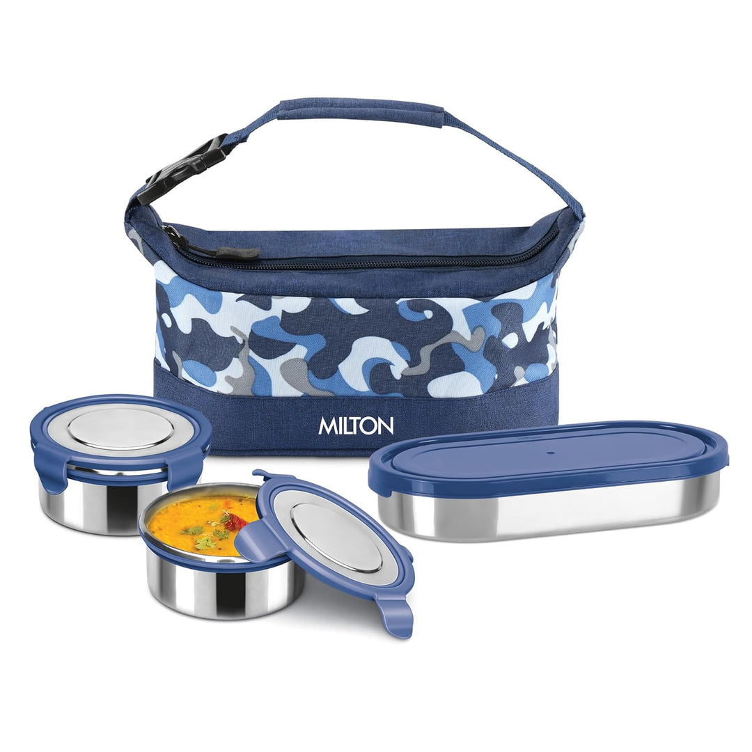 Camo Delight Stainless Steel Tiffin with Insulated Jacket (Milton)