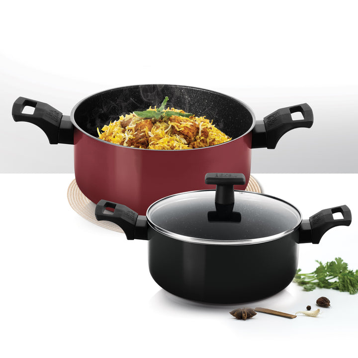 Biryani Pot With Glass Lid Granito Induction (Milton Procook)