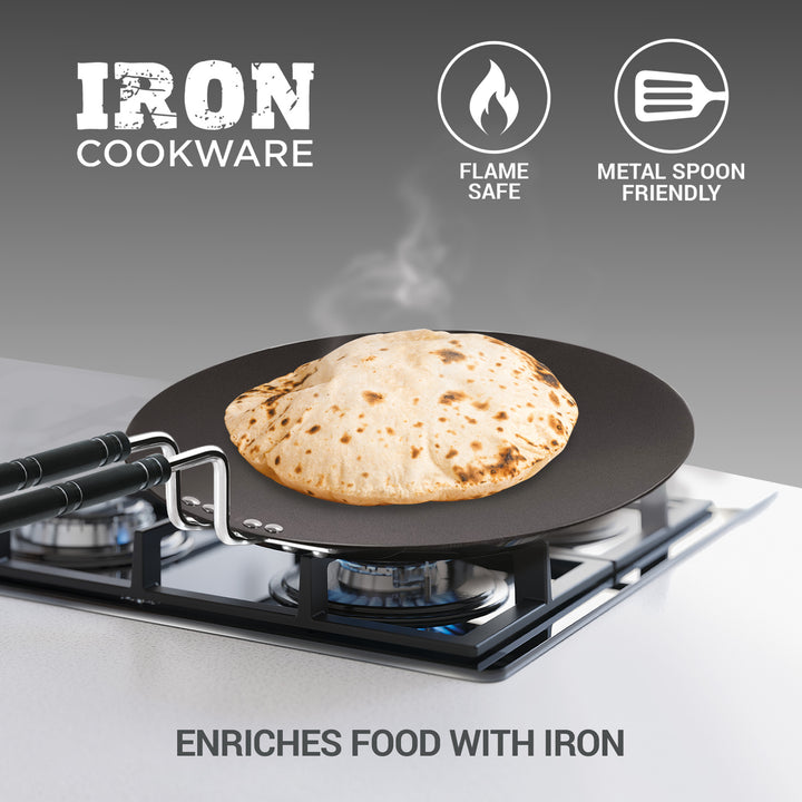 Non Stick Iron Concave Tawa