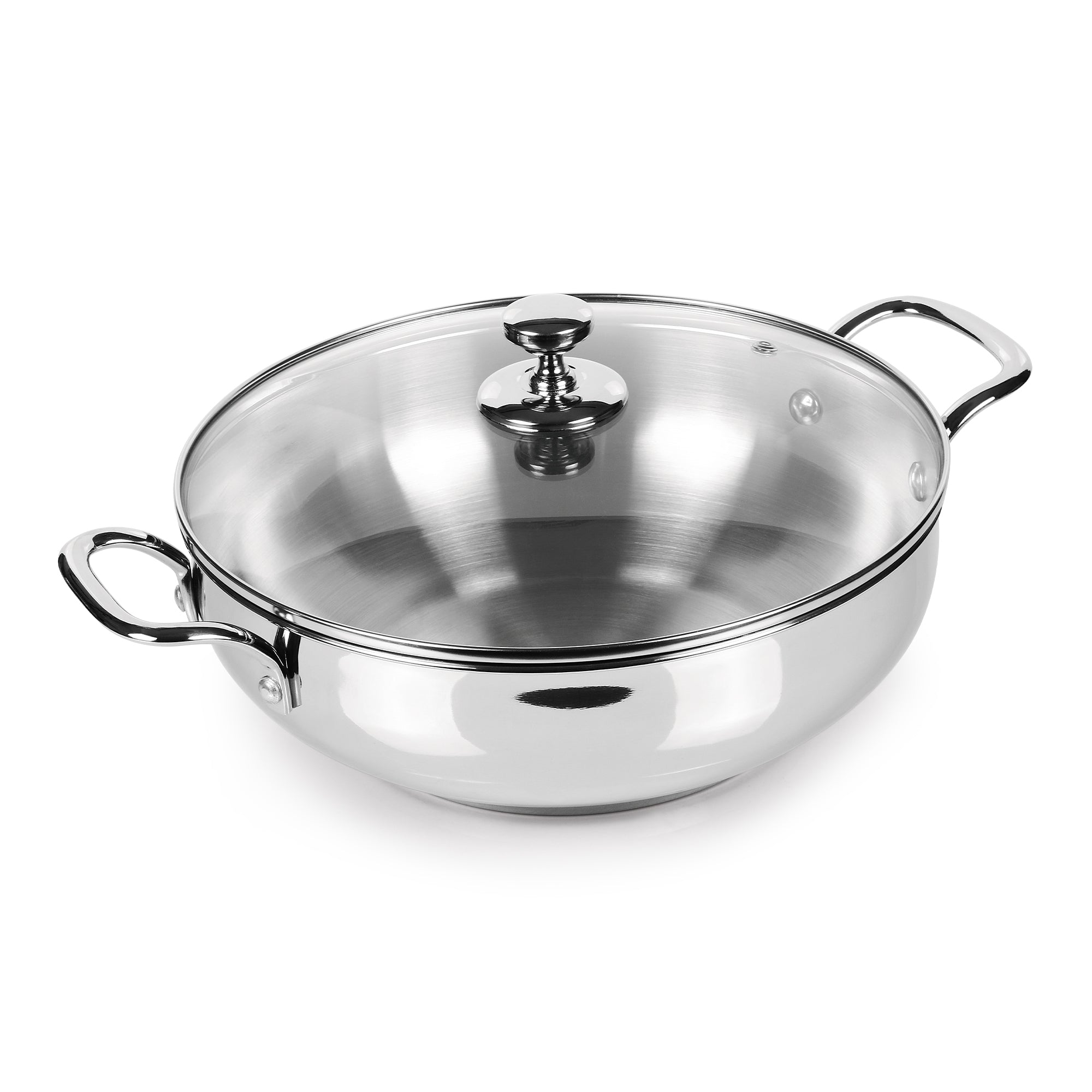 Buy Stainless Steel Kadhai With Glass Lid - Milton ProCook