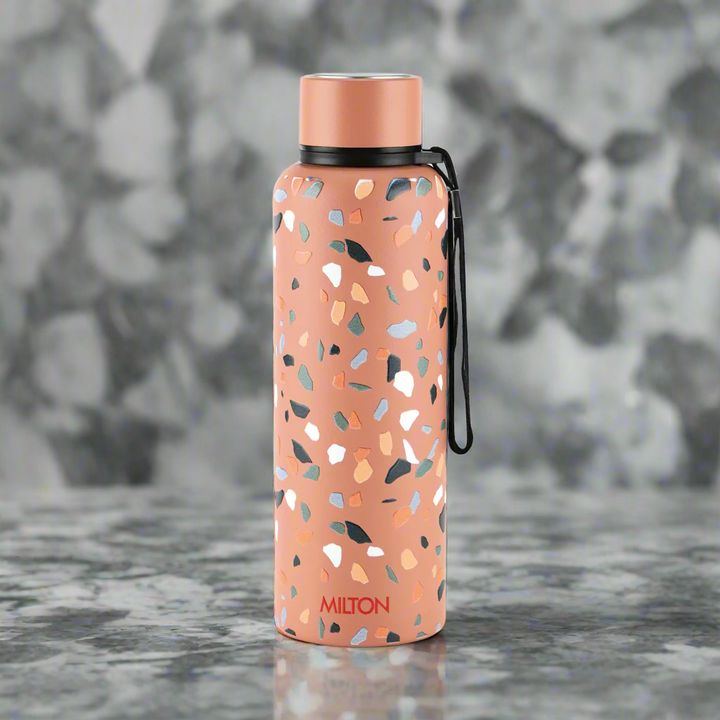 Textured Marble Stones 3D UV Printed Aura Thermosteel Bottle (Milton)